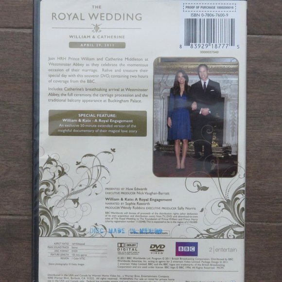 *GIFTS* NEW Lot of 2 The Royal Wedding: William & Catherine - Picture 3 of 4